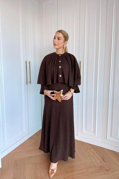 Adile Elbise Kahverengi