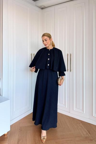 Adile Elbise Lacivert