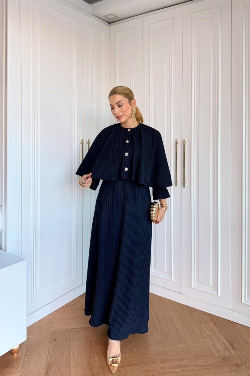 Adile Elbise Lacivert