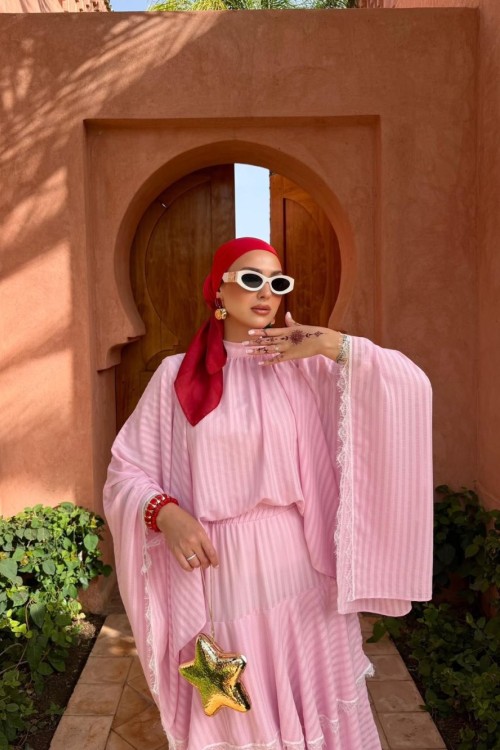 Akile Etek Takım Pembe