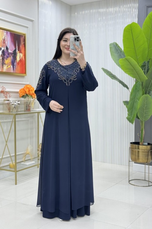 Alçiçek Elbise Takım  Lacivert