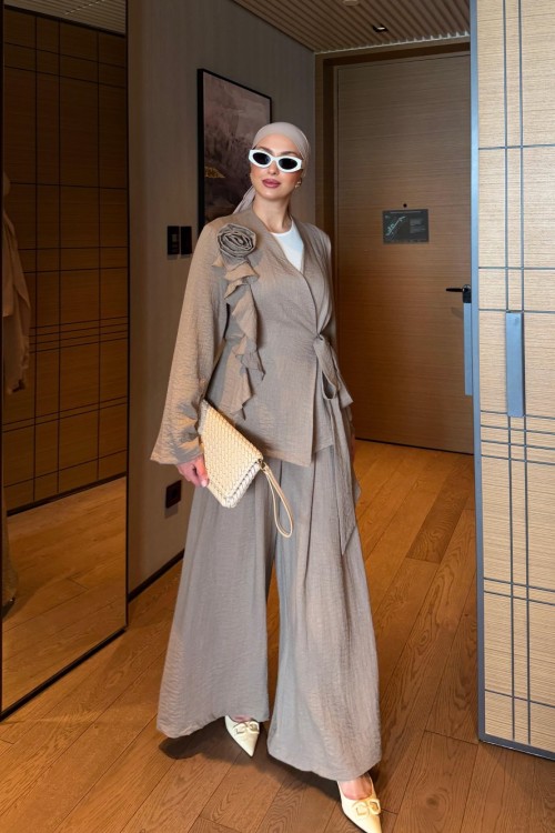 Alis Pantolon Takım Vizon