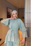 Almina Pantolon Takım Mint