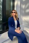 Asel Pantolonlu Takım Lacivert