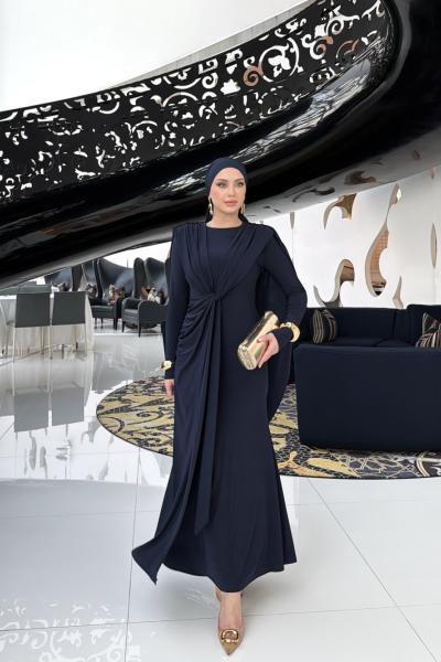 Asena Elbise Lacivert