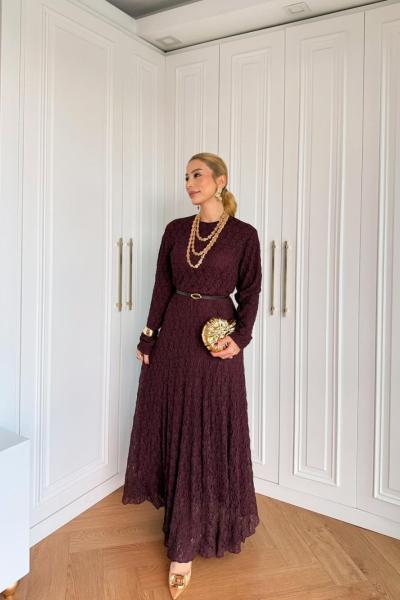 Asil Elbise Bordo