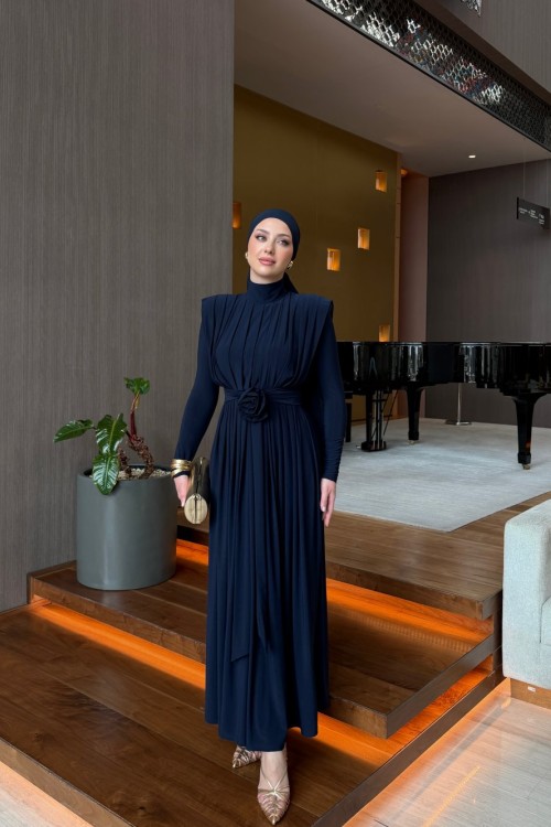 Aslı Elbise Lacivert