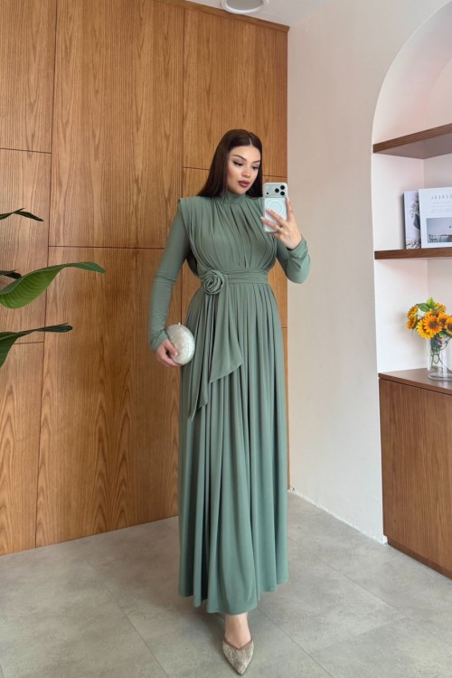 Aslı Elbise Su yeşili