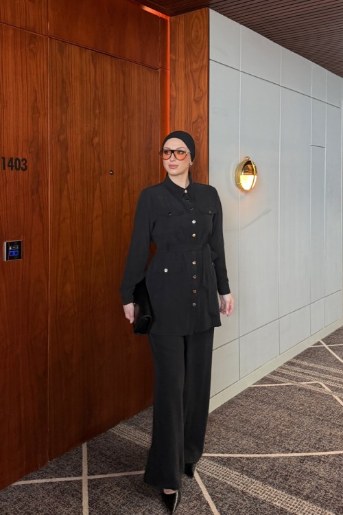 Asu Pantolon Takım Siyah