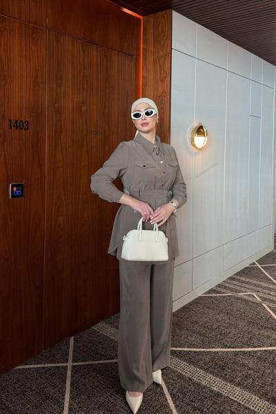 Asu Pantolon Takım Vizon