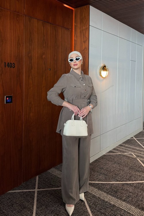 Asu Pantolon Takım Vizon