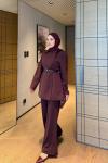 Atike Pantolon Takım Bordo