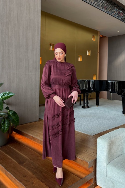 Aycan Elbise Bordo