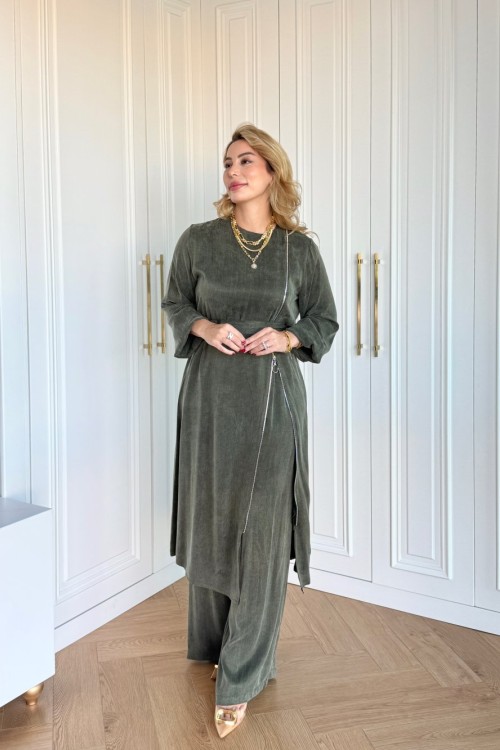 Ayşin Pantolonlu Takım Haki