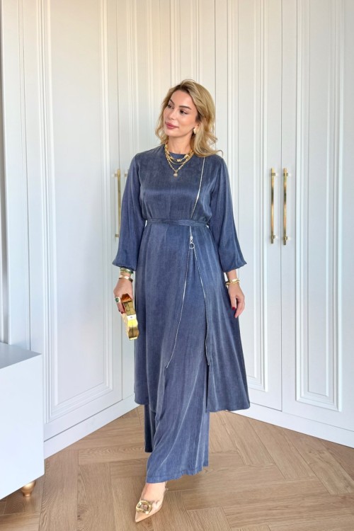 Ayşin Pantolonlu Takım Lacivert