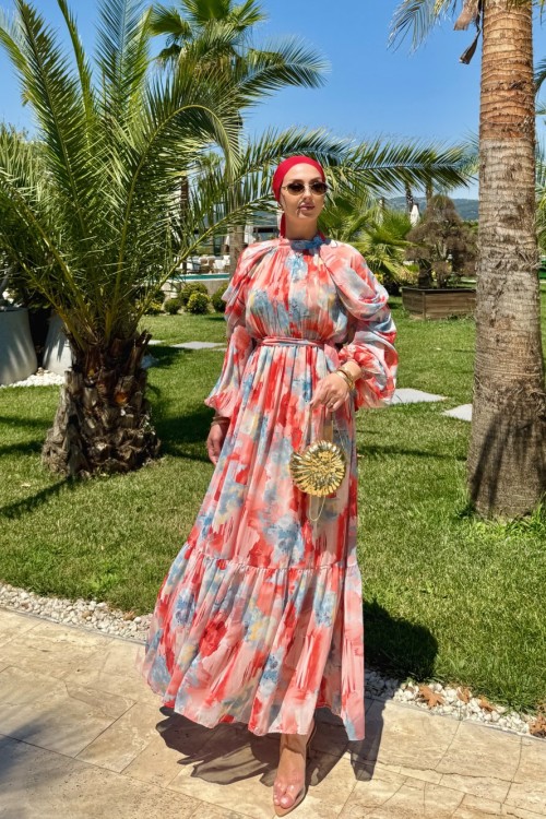 Bahar Elbise Kırmızı