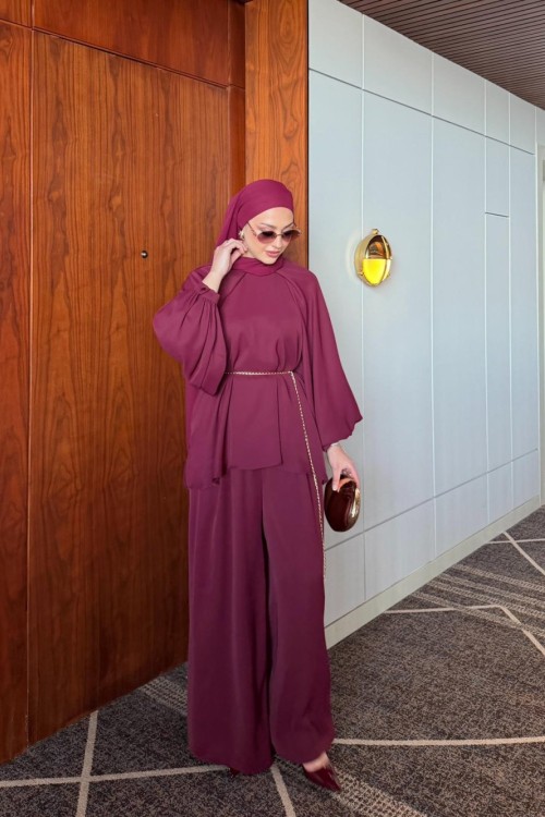 Balım Pantolonlu Takım Bordo