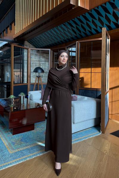 Başak Elbise Kahverengi