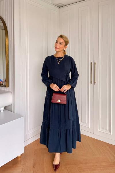 Begüm Elbise Lacivert