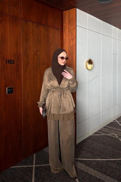 Belinay Pantolon Takım Vizon