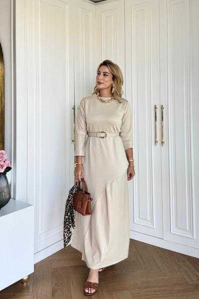 Berfu Elbise Krem