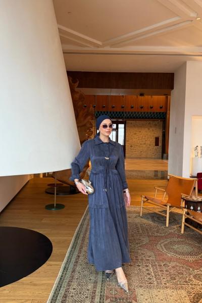 Berrak Elbise Lacivert