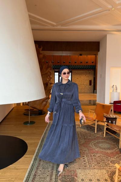 Berrak Elbise Lacivert