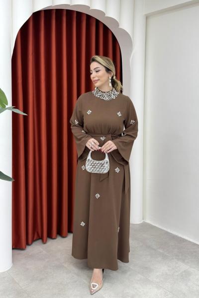 Beyza Elbise Kahverengi