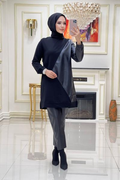 BTK NAZLI DERİ TAKIM SİYAH