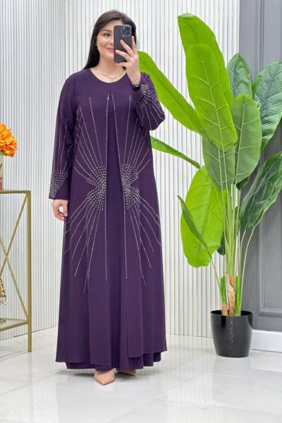 Ümmü Elbise Takım Mürdüm