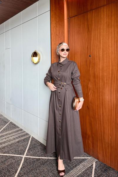 Bulut Elbise Kahverengi