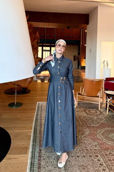 Bulut Elbise Lacivert