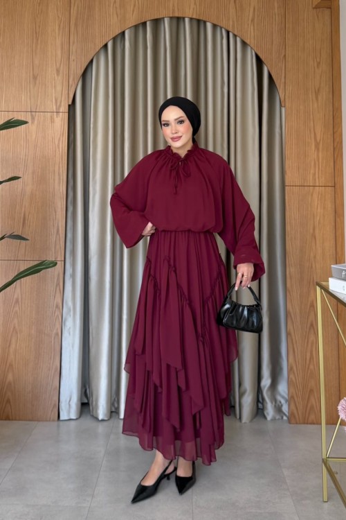 Azer Etekli Takım Bordo
