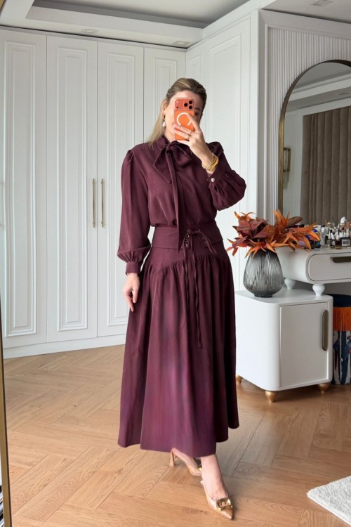 Ceylin Etekli Takım Mürdüm