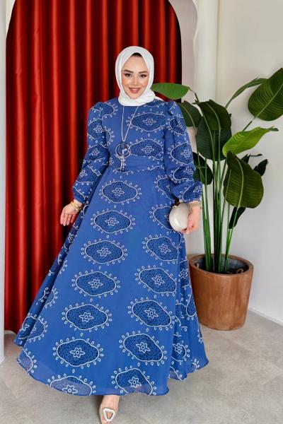 Çiğdem Elbise İndigo