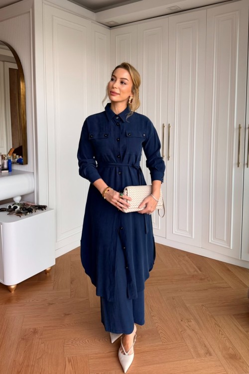 Dicle Pantolon Takım Lacivert