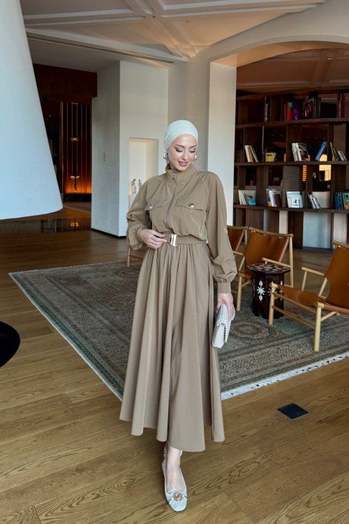 Dilber Trenç Elbise Vizon