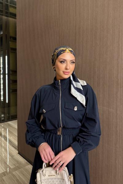 Dilber Trenç Elbise Lacivert