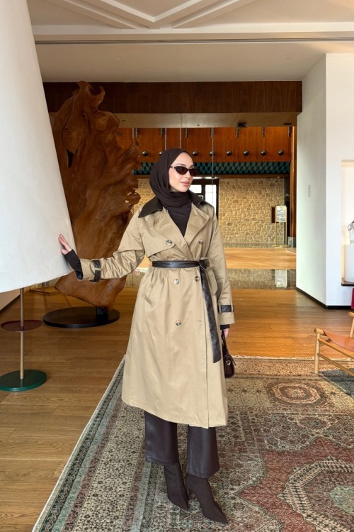 Ebrar Trençkot Camel