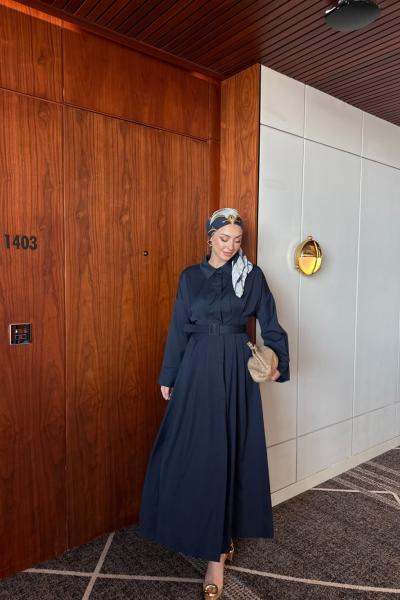 Ecem Elbise Lacivert