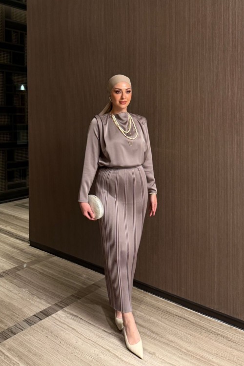 Efil Etekli Takım Gri