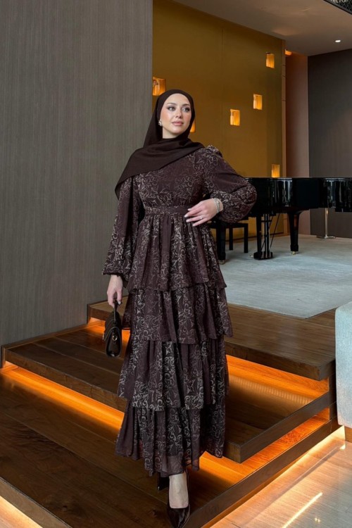 Ekin Elbise Kahverengi