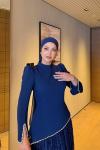 Elza Abiye Lacivert