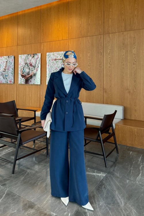 Esin Pantolonlu Takım Lacivert