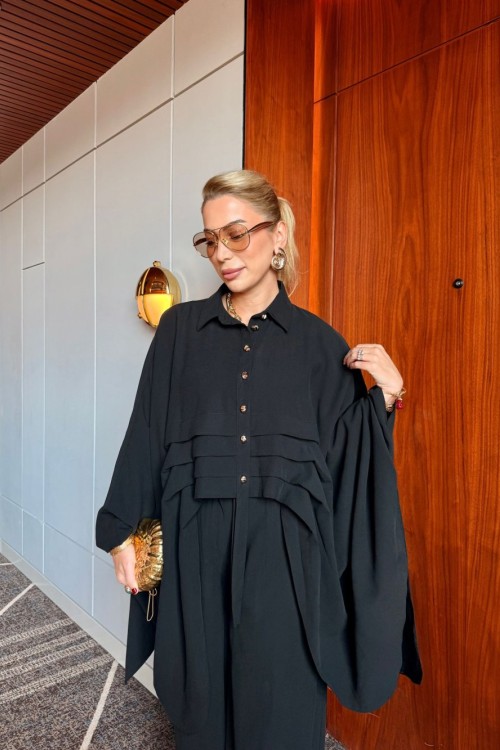 Esra Pantolonlu Takım Siyah