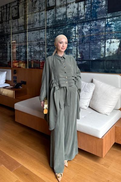 Esra Pantolonlu Takım Haki