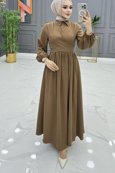 Eyşan Elbise Kahverengi