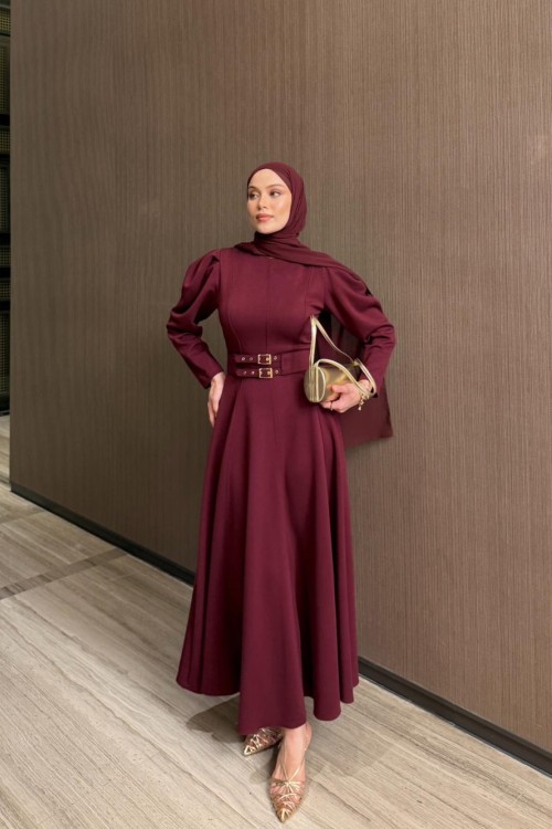 Filiz Elbise Bordo