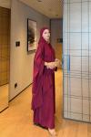 Şine Pantolonlu Takım Bordo