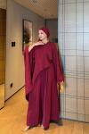 Şine Pantolonlu Takım Bordo